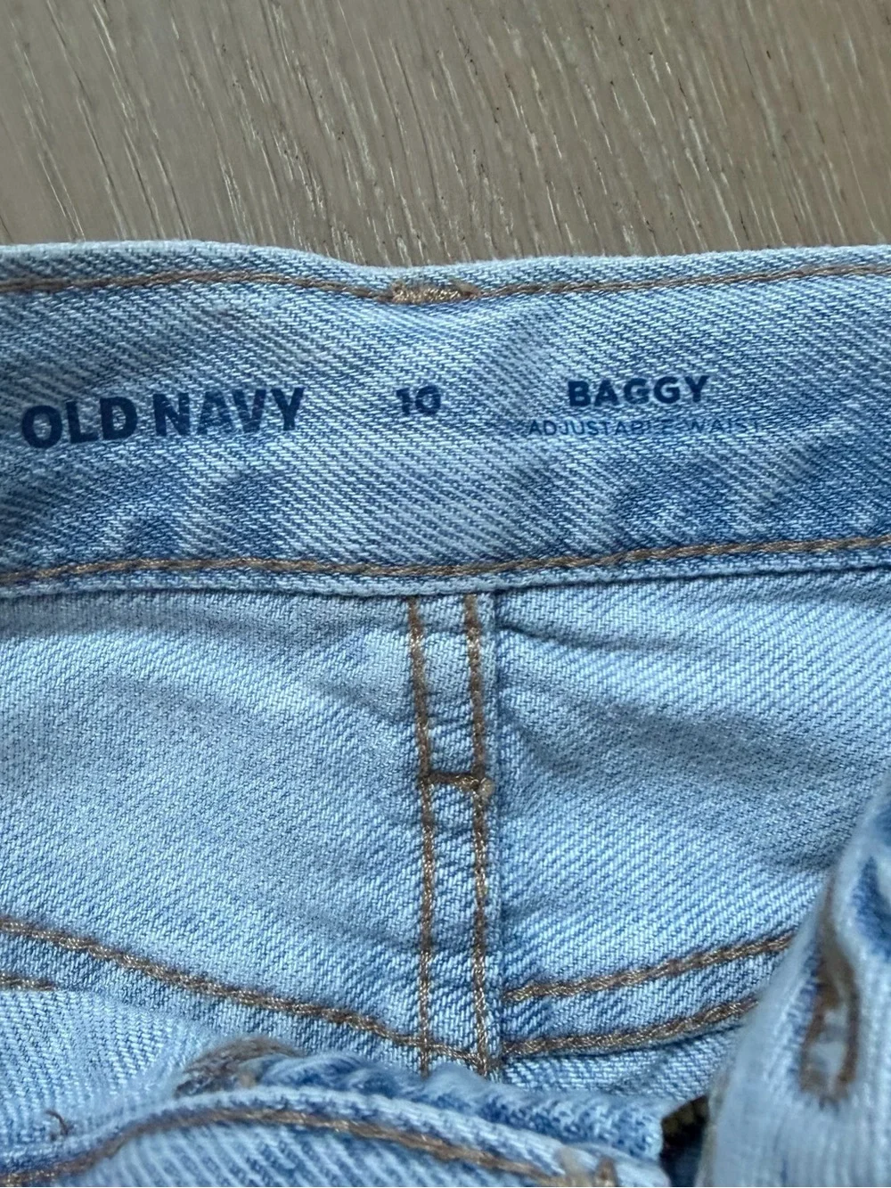Old Navy Light Blue Baggy Knee Denim Shorts